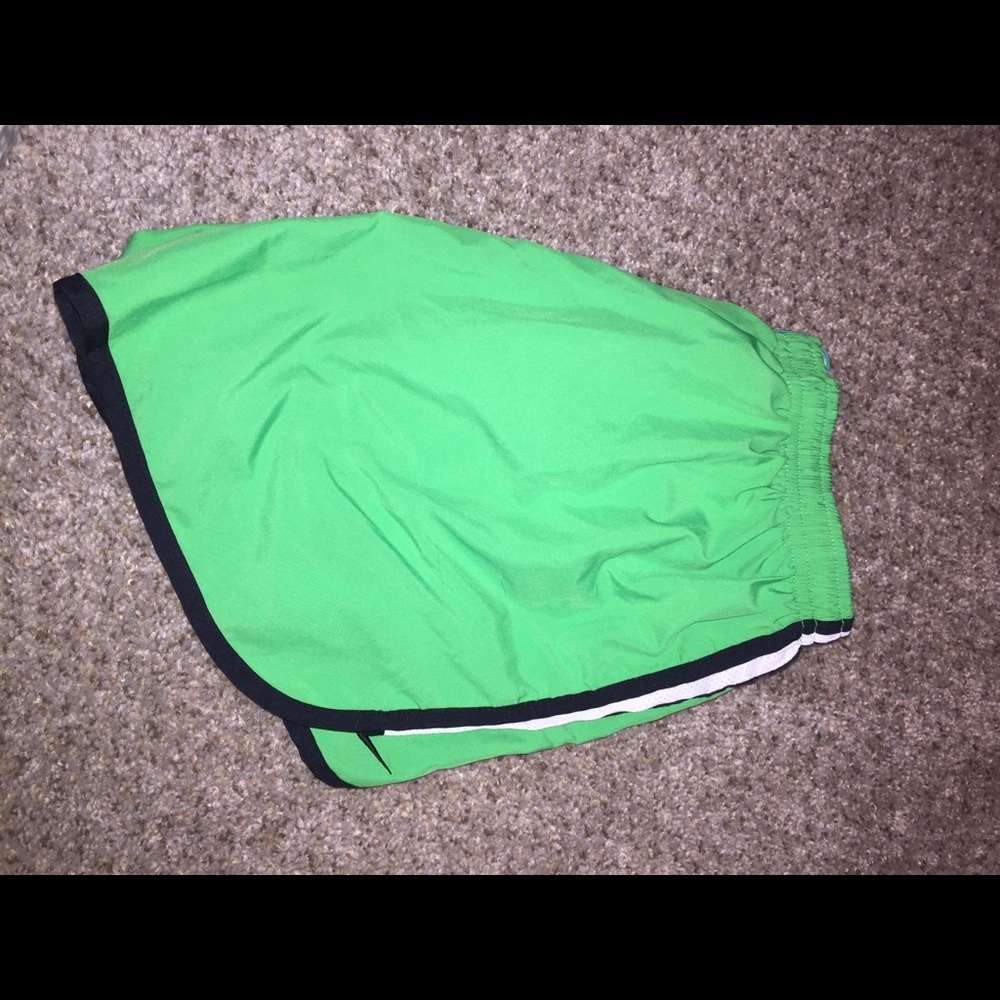 Green Nike DriFit Track Shorts